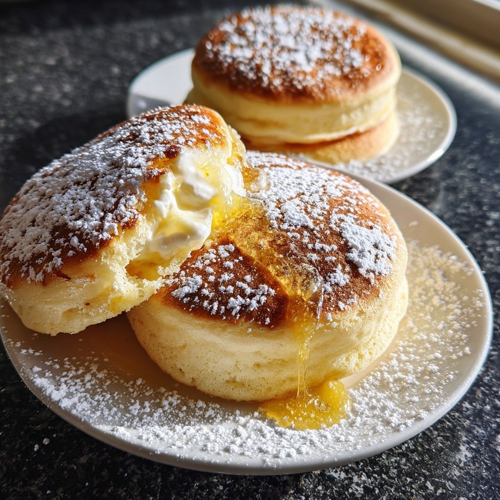 Pfannkuchen mit Zitronenquark