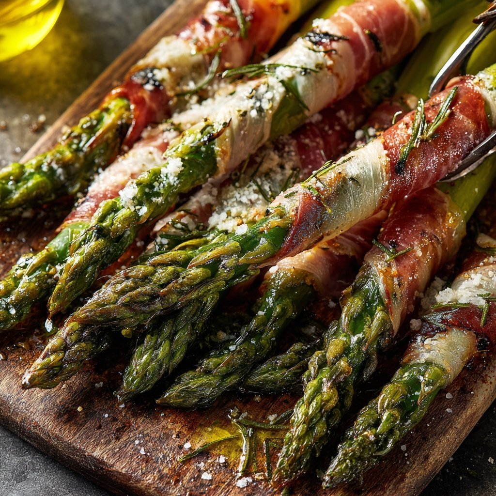 Grüner Spargel Mit Schinken