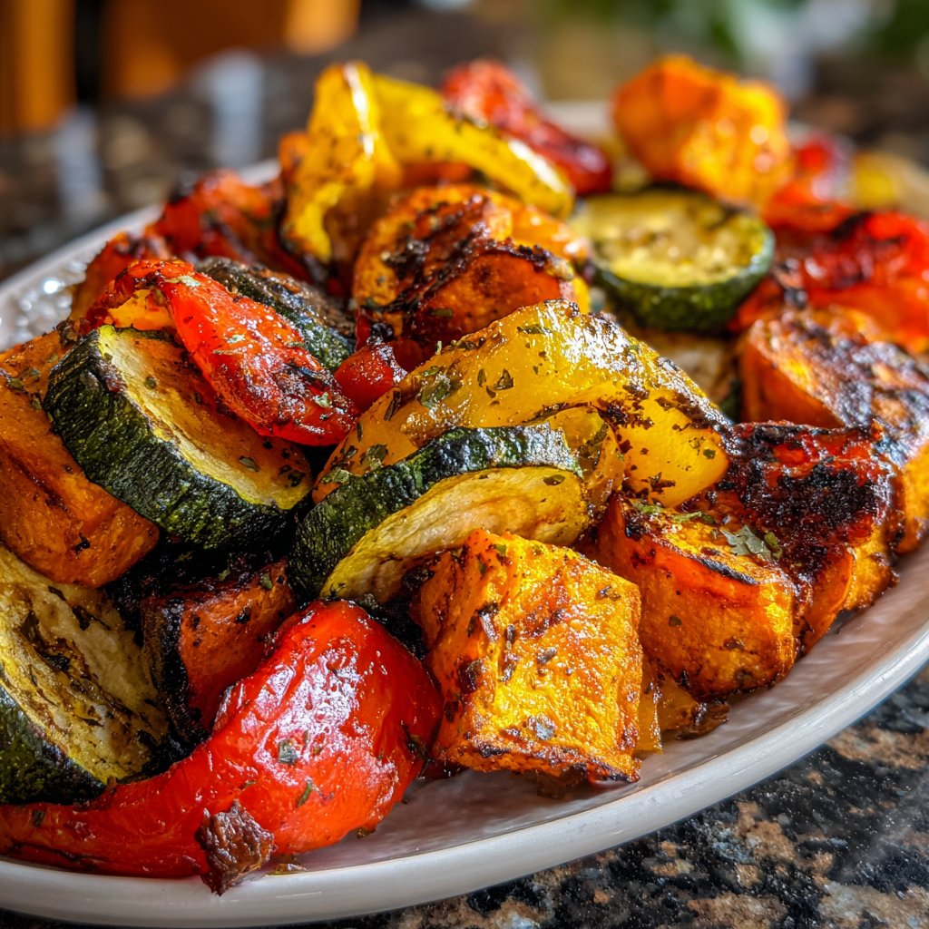 Abendessen mit Ofengemüse