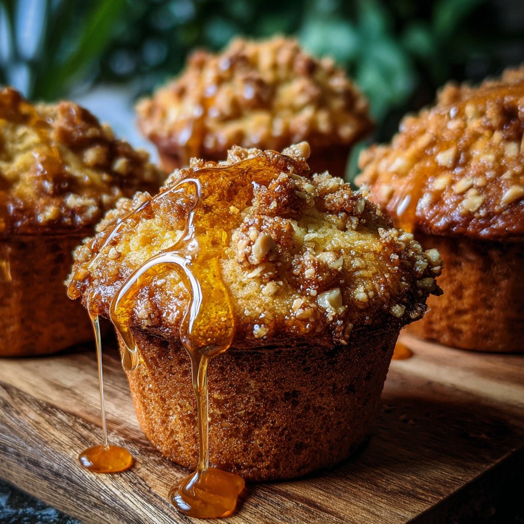 Muffins mit Mandeln und Honig