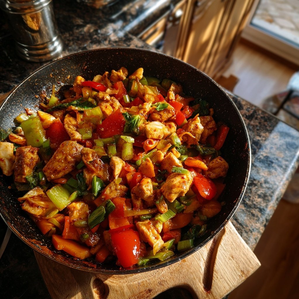 High Protein Hähnchenpfanne mit Gemüse