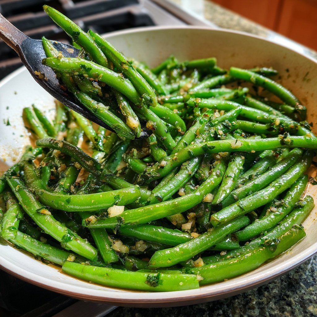 Schnibbelbohnen Pfanne – Low Carb