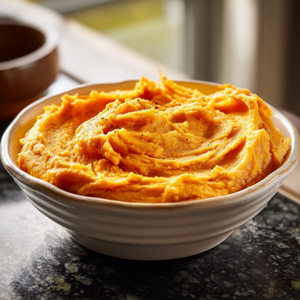 Süßkartoffelpüree mit Butter