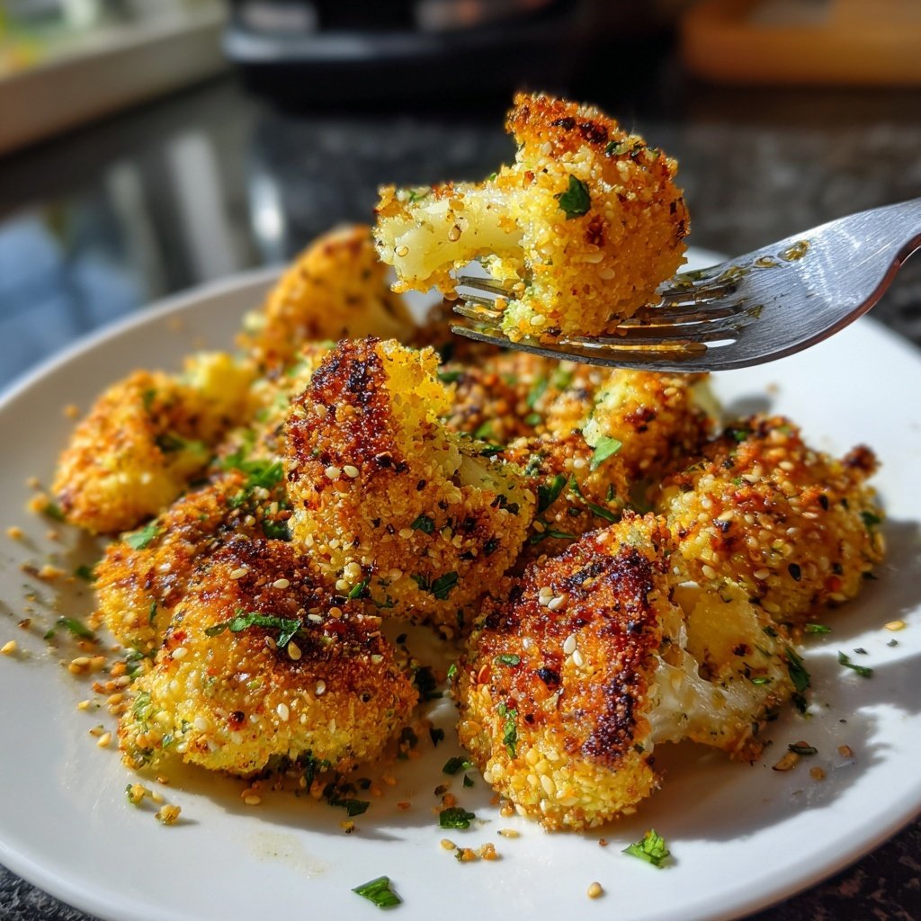 Blumenkohl paniert mit Sesam